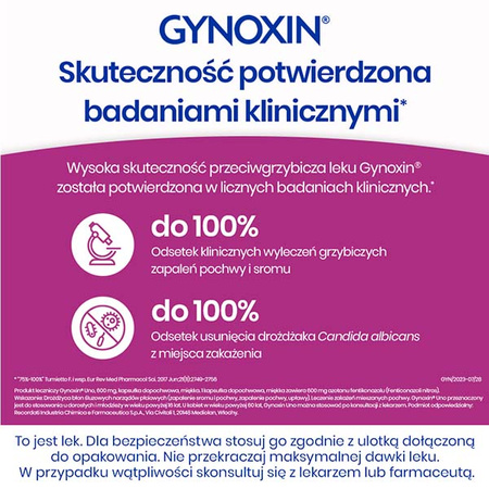 Gynoxin Uno x 1 kapsułka dopochwowa