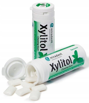 Miradent Xylitol mięta kędzierzawa guma do żucia z ksylitolem 30sztuk