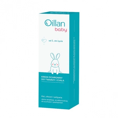 Oillan Baby, krem ochronny do twarzy i ciała, 75 ml