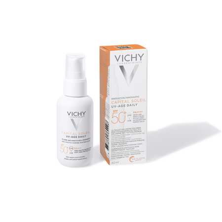 VICHY CAPITAL SOLEIL Fluid przeciw fotostarzeniu się skóry UV AGE SPF50+, 40ml