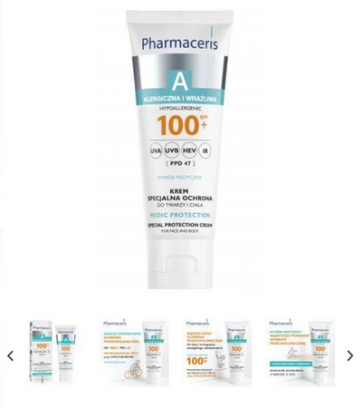 PHARMACERIS A krem specjalna ochrona IR SPF 100+ 75 ml