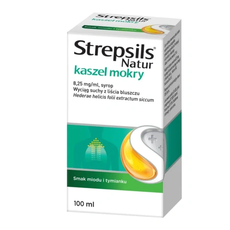 Strepsils Natur kaszel mokry, 8,25 mg/ml, syrop, 100 ml