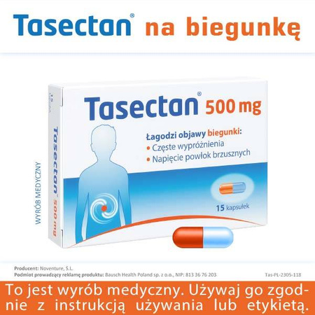 Tasectan 500 mg15 kapsułek