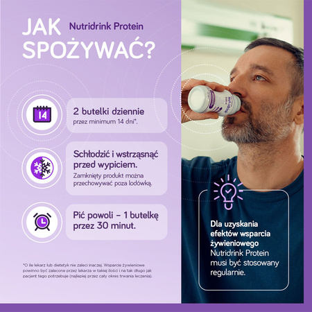 Nutridrink Protein o smaku truskawkowym 4x125 ml DATA WAŻNOŚCI 26.03.2026