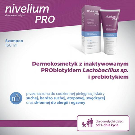 Nivelium Pro Szampon Do Pielęgnacji Włosów i Skóry Głowy Suchej i Atopowej 150 ml