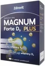 Zdrovit Magnum Forte D3 Plus 45 tabletek powlekanych  DATA WAŻNOŚCI 30.04.2025