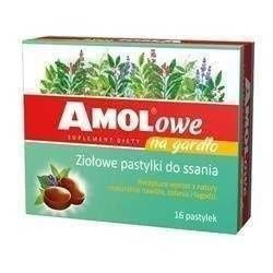 Amolowe pastylki do ssania na gardło x 16 sztuk 