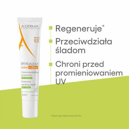 A-Derma Epitheliale A.H Ultra SPF50+ Ochrony krem regenerujący, 40ml  DATA WAŻNOŚCI 31.03.2026