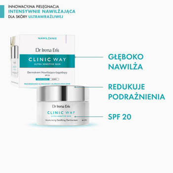 CLINIC WAY Dermokrem nawilżająco-łagodzący na dzień SPF 20, 50ml