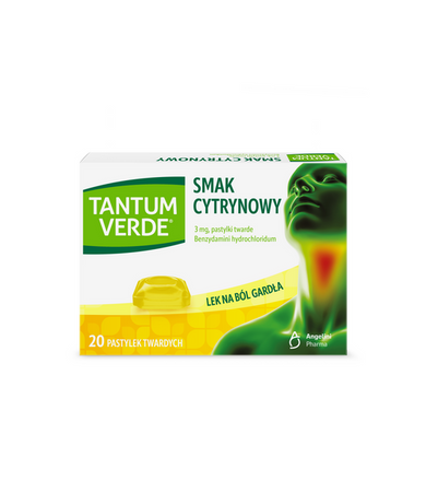 Tantum Verde pastylki smak cytrynowy x 20 sztuk