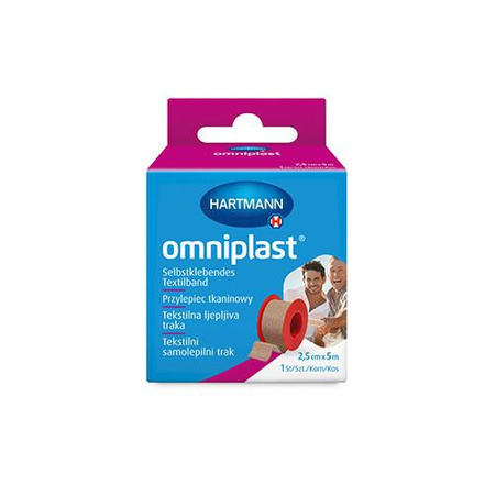 Plaster OMNIPLAST 2,5cm x 5m 1 sztuka DATA WAŻNOŚCI 01.03.2026