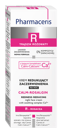 Pharmaceris R Krem Redukujący Zaczerwienienia Z Kojącym Kompleksem Ca2+ Na Noc Calm-Rosalgin 30ml