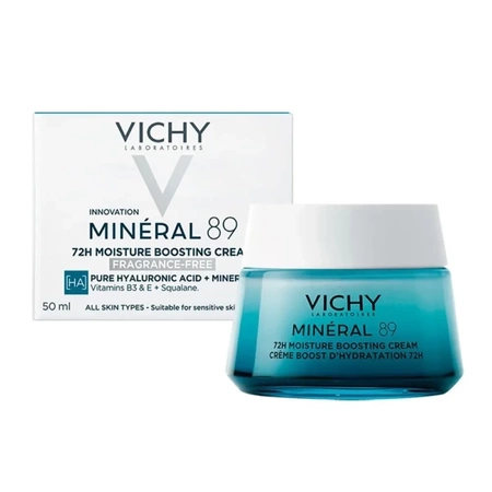 Vichy Minéral 89 Light, krem nawilżająco-odbudowujący 72h lekki, 50ml