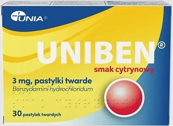 UNIBEN smak cytrynowy, 30 pastylek