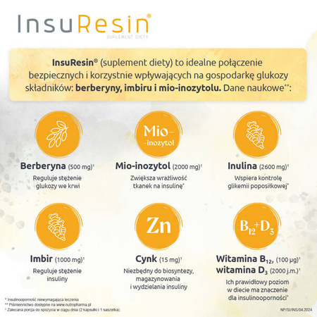 Insuresin zestaw 30 saszetek + 60 kapsułek