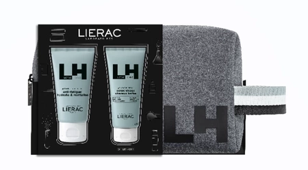 Lierac Homme Zestaw Nawilżający Żel Energizujący - 50ml + Żel Pod Prysznic - 50ml + Kosmetyczka