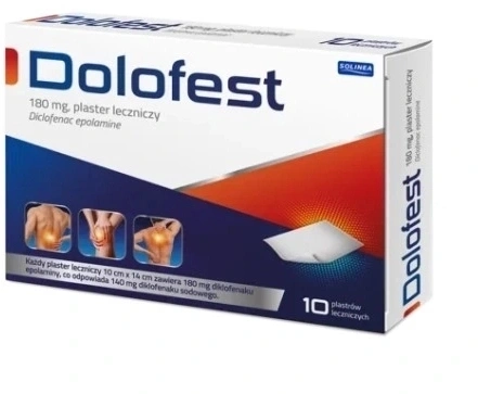 Dolofest 180 mg, plastry lecznicze 10 sztuk plastrów
