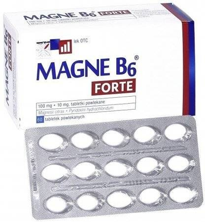 MAGNE B6 FORTE (100 mg + 10 mg) x 60 tabletek powlekanych