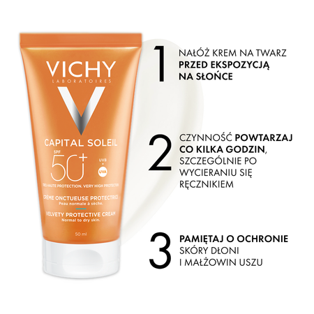 VICHY IDEAL SOLEIL Krem aksamitny do twarzy SP50+, 50ml 