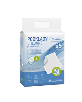 Zyskaj Zdrowie Podkłady chłonne jednorazowe 60x60cm 5 sztuk