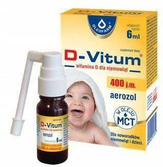 D-Vitum witamina D 400 j.m dla niemowląt aerozol 6ml