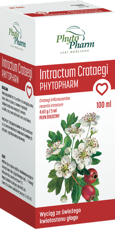 Intractum Crataegi Phytopharm 4,65g/5ml, płyn doustny 100 ml DATA WAŻNOŚCI 31.01.2026