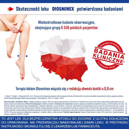 Diosminex Max 1000 mg, 30 tabletek powlekanych