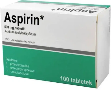 Aspirin tabletki 500mg x 100 sztuk import równoległy