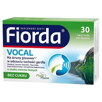 Fiorda VOCAL 30 pastylek do ssania, bez cukru