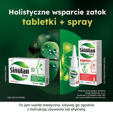 Sinulan Forte 0,45 g, 60 tabletek