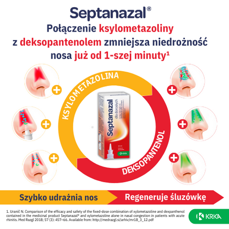 SEPTANAZAL dla dorosłych (1 mg + 50 mg)/ml aerozol do nosa 10 ml