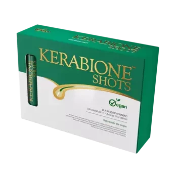 Kerabione Shots - 14 x 25 ml wegańska formuła na wypadanie włosów do picia