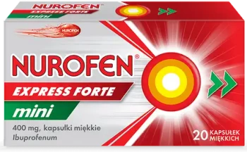 Nurofen Express Forte Mini, 400 mg, kapsułki miękkie, 20 sztuk.