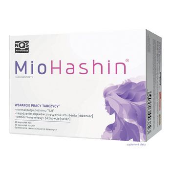 MioHashin – wspiera prawidłową produkcję hormonów tarczycy, 90 kapsułek (60 kapsułek Mio + 30 kapsułek Hashin)