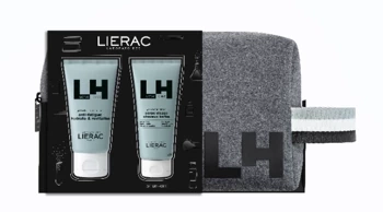 Lierac Homme Zestaw Nawilżający Żel Energizujący - 50ml + Żel Pod Prysznic - 50ml + Kosmetyczka