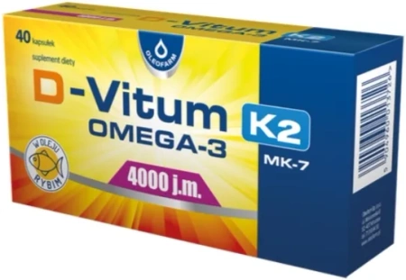 D-Vitum Omega-3 K2 MK-7 4000 j.m. 40 kapsułek