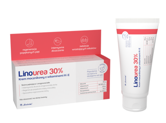 LINOUREA 30% Krem mocznikowy z witaminami  A i E, 50g DATA WAŻNOŚCI 31.03.2026