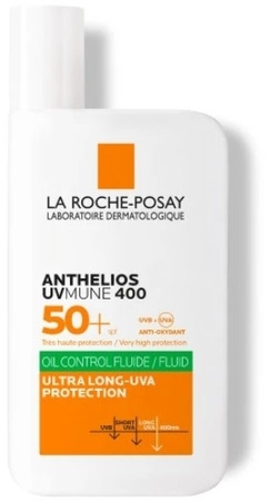 La Roche-Posay Anthelios UV Mune 400, Oil Control, fluid ochronny SPF 50+, skóra tłusta, mieszana, 50ml