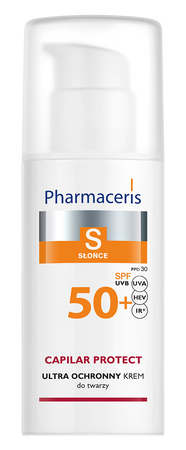 PHARMACERIS S Krem ochronny dla skóry naczynkowej i z trądzikiem różowatym SPF50+, 50ml