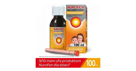 Nurofen dla dzieci Forte zawiesina pomarańczowa 100ml 