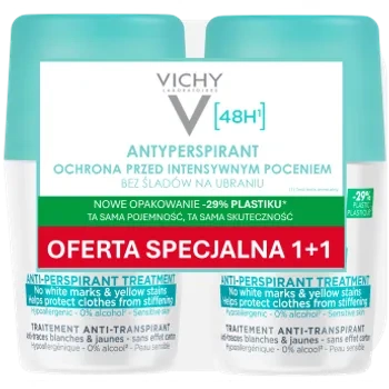 Vichy Deo Roll-on 48-h Przeciw śladom 2x50ml