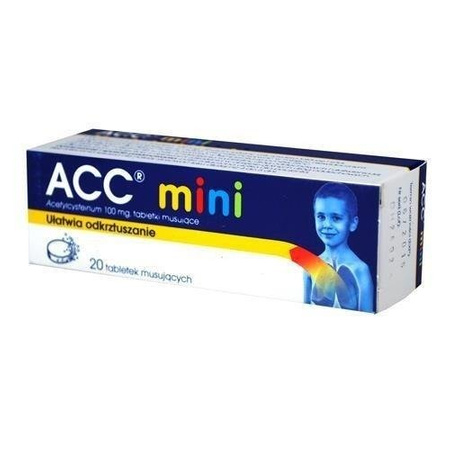 ACC mini tabletki musujące 100mg x 20szt DATA WAŻNOŚCI 31.12.2025