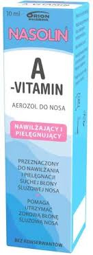 Nasolin A-Vitamin Nawilżający i pielęgnujący aerozol do nosa 10 ml