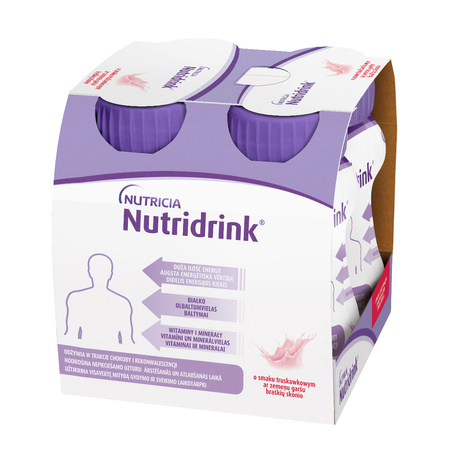 Nutridrink o smaku truskawkowym 4x125 ml 