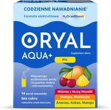 Oryal Aqua+, saszetki z proszkiem, mix smaków, 14 sztuk