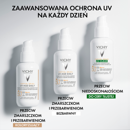 VICHY Capital Soleil Koloryzujący fluid przeciw fotostarzeniu się skóry SPF50+, 40ml