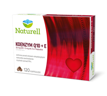 NATURELL Koenzym Q-10 + E, 30mg x 120 kapsułek