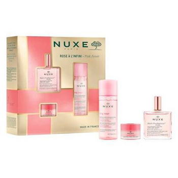 Nuxe Huile Prodigieuse Florale, 50 ml+ Very Rose Rose Balsam do ust, 15 g +Very Rose 3w1 Kojąca Woda Micelarna, 100 ml