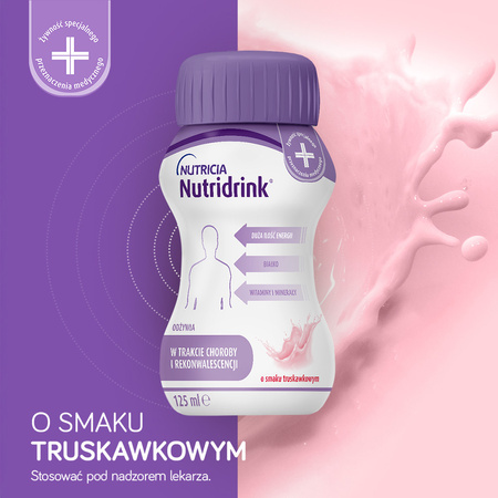 Nutridrink o smaku truskawkowym 4x125 ml 