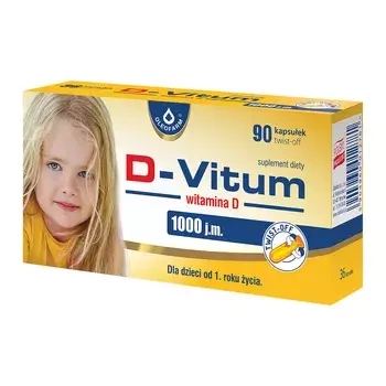 D-Vitum Witamina D 1000 j.m., kapsułki twist-off, 90 sztuk